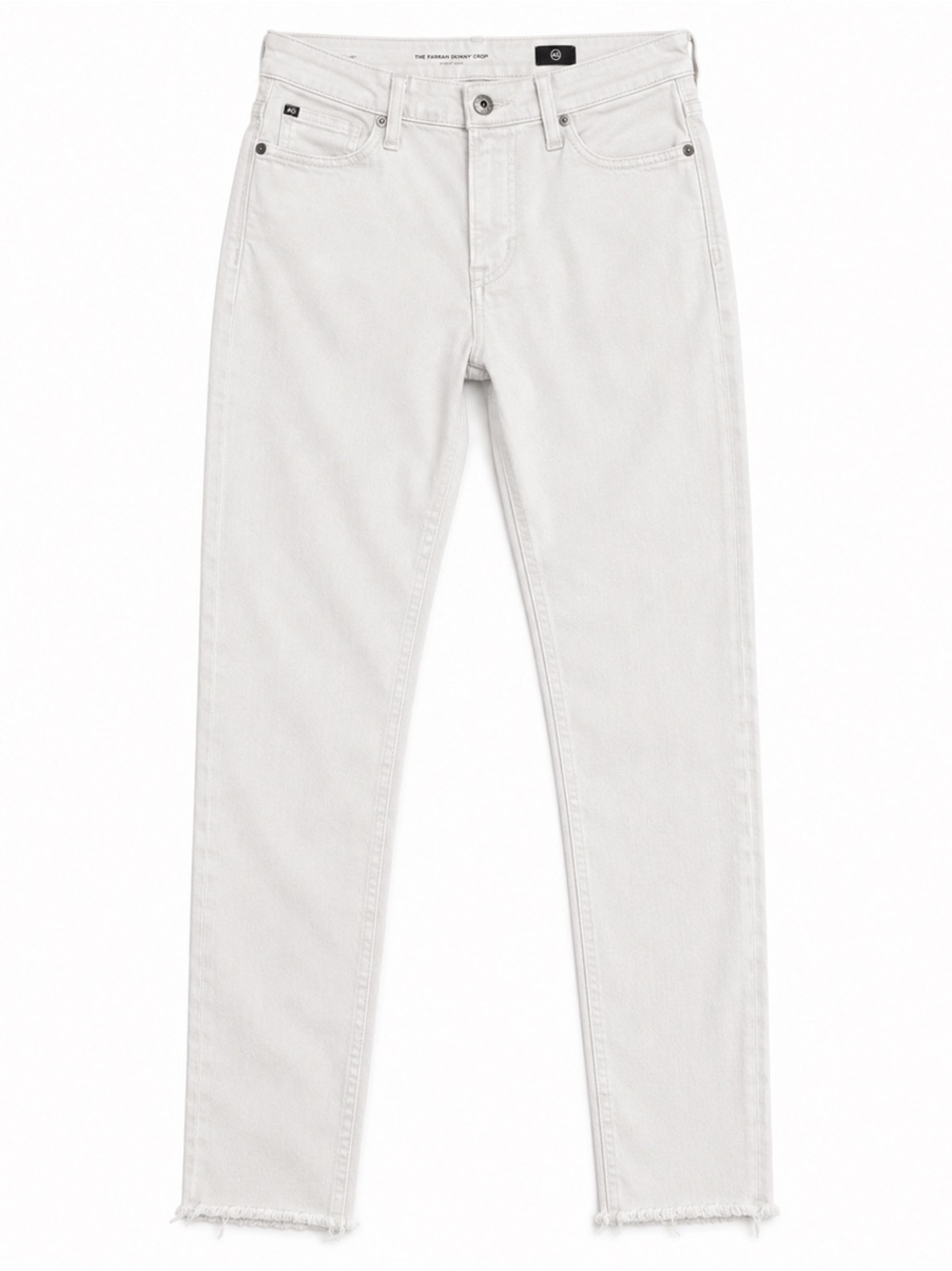 AG Adriano Goldschmied Farrah Skinny Crop Jeans White Size 26